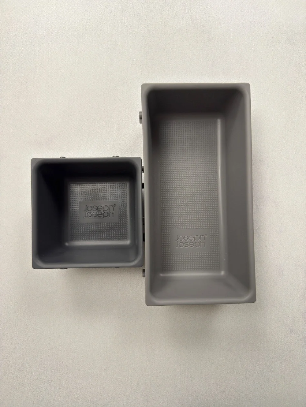 Joseph Joseph Kitchen Storage Bins Gray Stackable Lot of 2